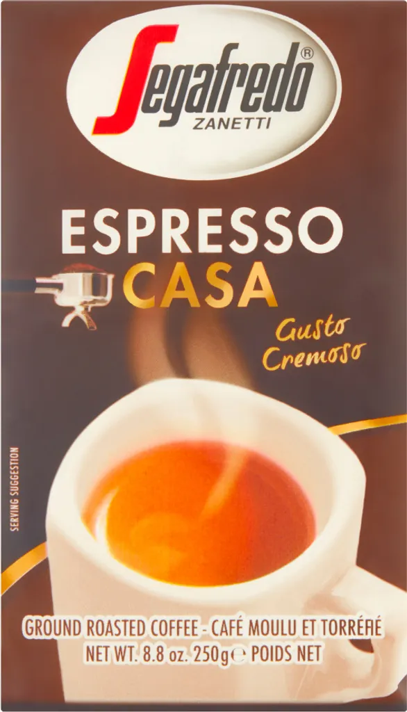 Segafredo Zanetti Espresso Casa Roasted Ground Coffee 250g