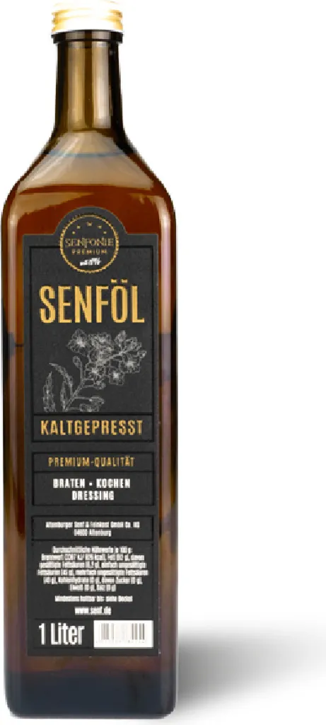 Senföl 1000 ml Glas Flasche