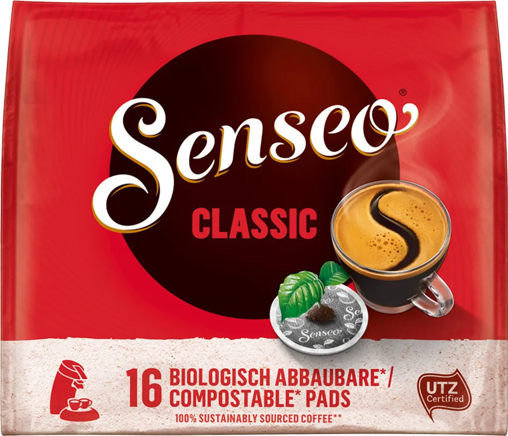 Senseo Coffee Pads Classic, 16 pods, 111 g, UTZ