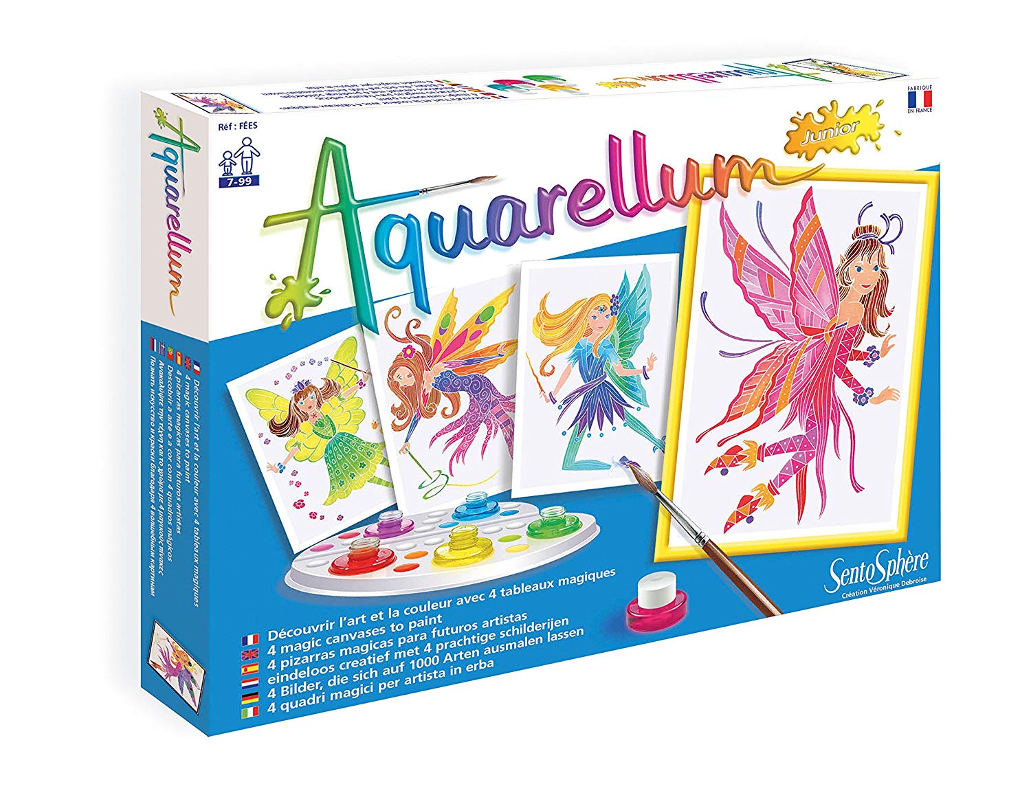 Sentosphere Aquarellum Junior Fairies Paint Set Fill In Pictures