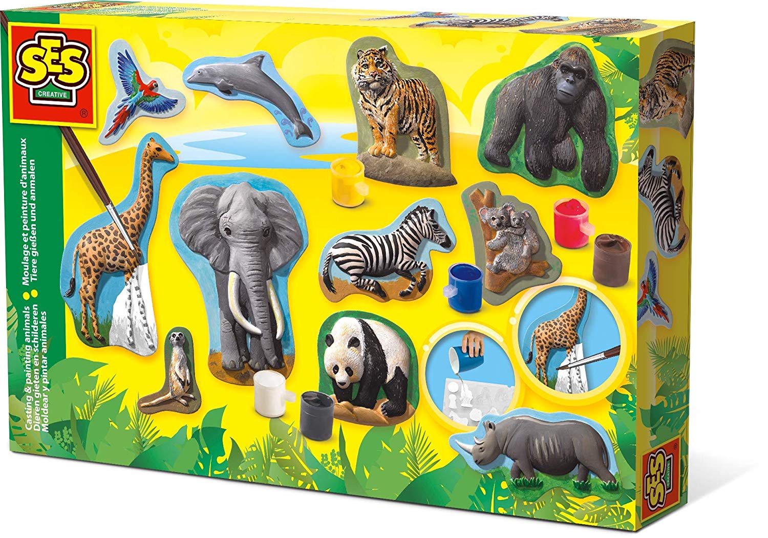SES Creative Ses Animals Casting And Painting Set Multi Colour