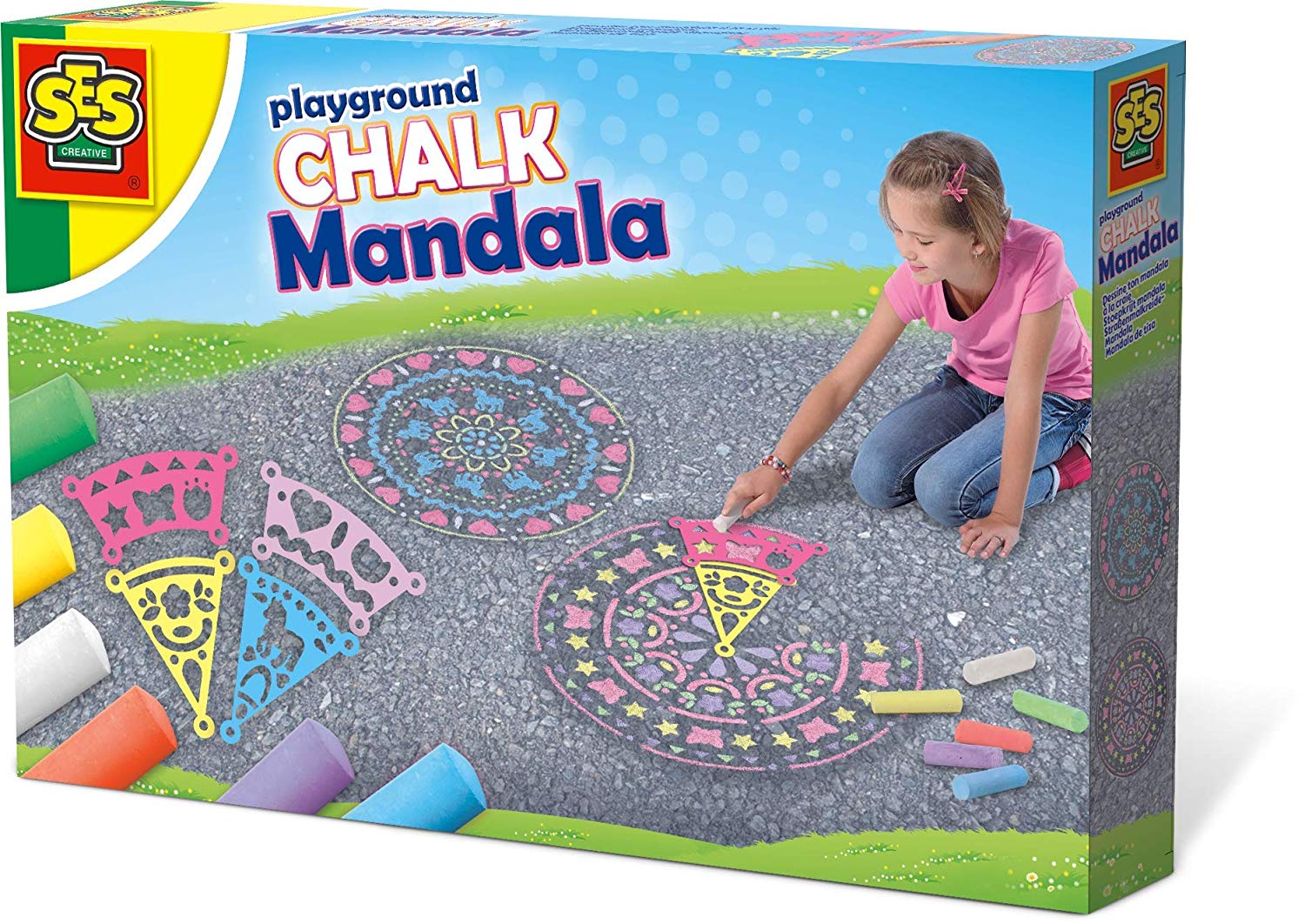 SES Creative Street Marking Chalks Mandala Game