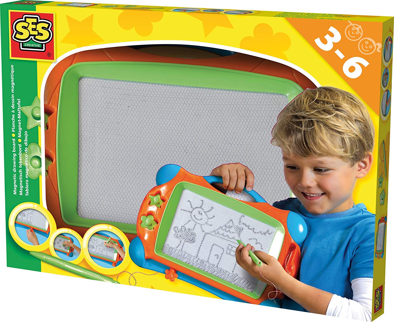 SES Creative Ses Magnetic Drawing Board Multi Colour