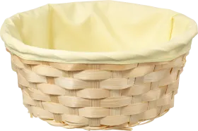 Easter basket with fabric insert, natural/yellow, 1 piece