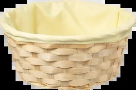 Easter basket with fabric insert, natural/yellow, 1 piece