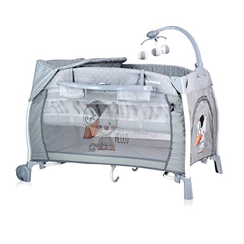 Lorelli iLounge Baby Travel Cot Playpen Rocking Function Mobile Mosquito Net