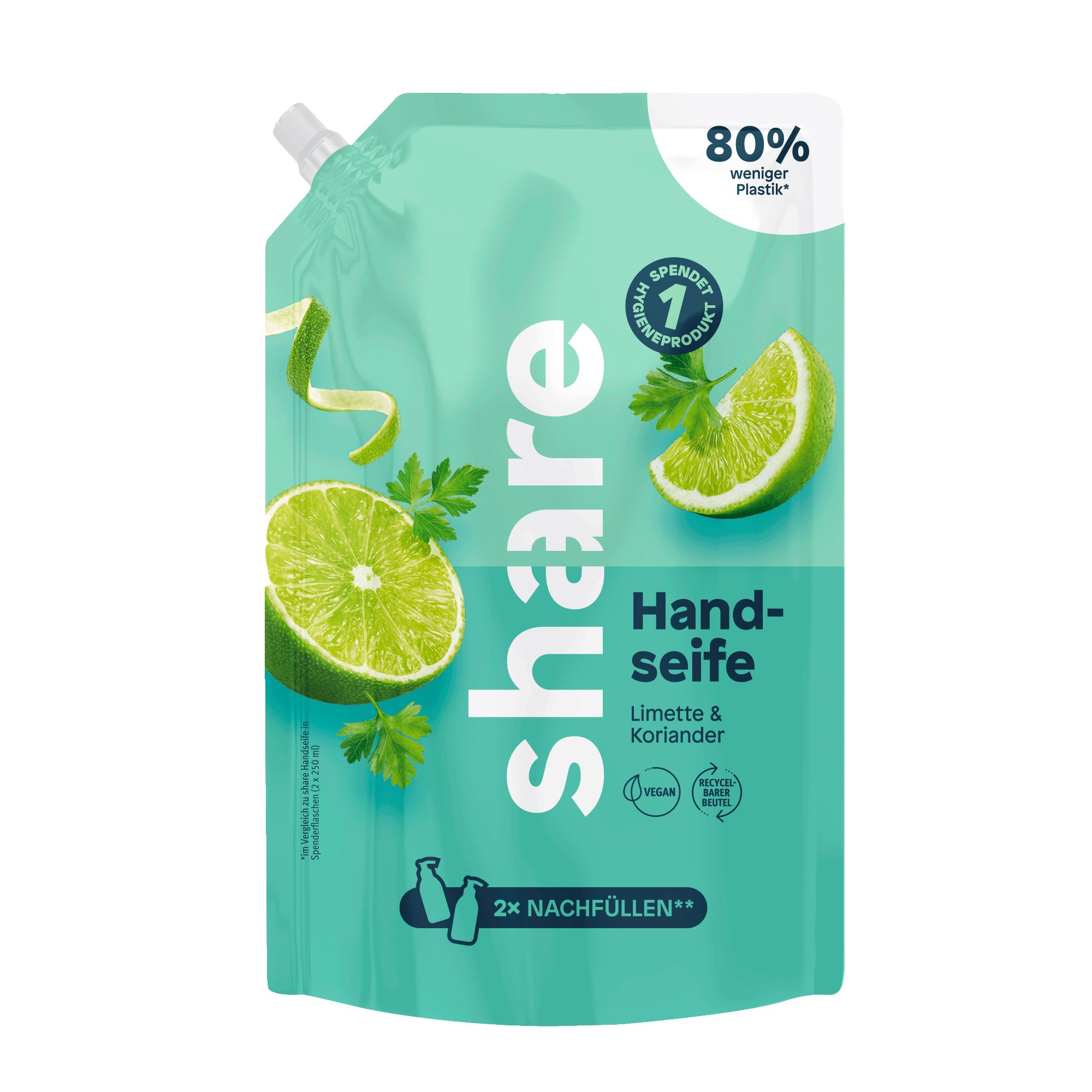 share Flüssigseife Nachfüllbeutel Limette & Koriander