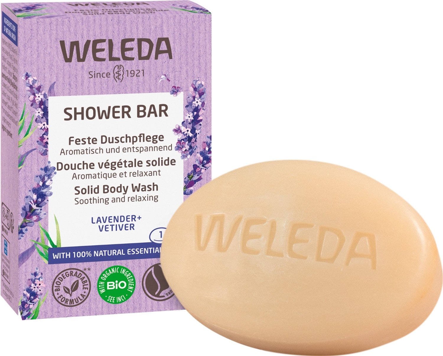 WELEDA Shower Bar - Lavender + Vetiver