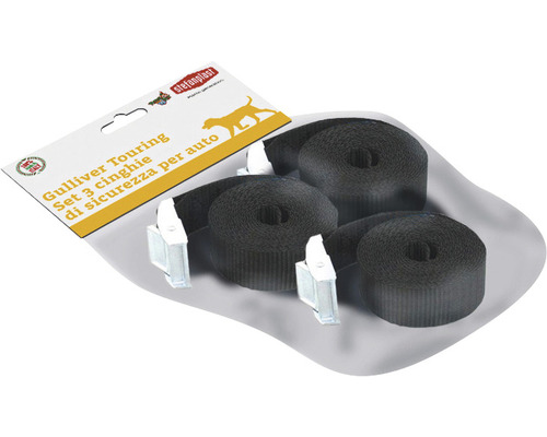 Kerbl seat belt for Gulliver Touring IATA transport box with clamp lock 3 pieces black