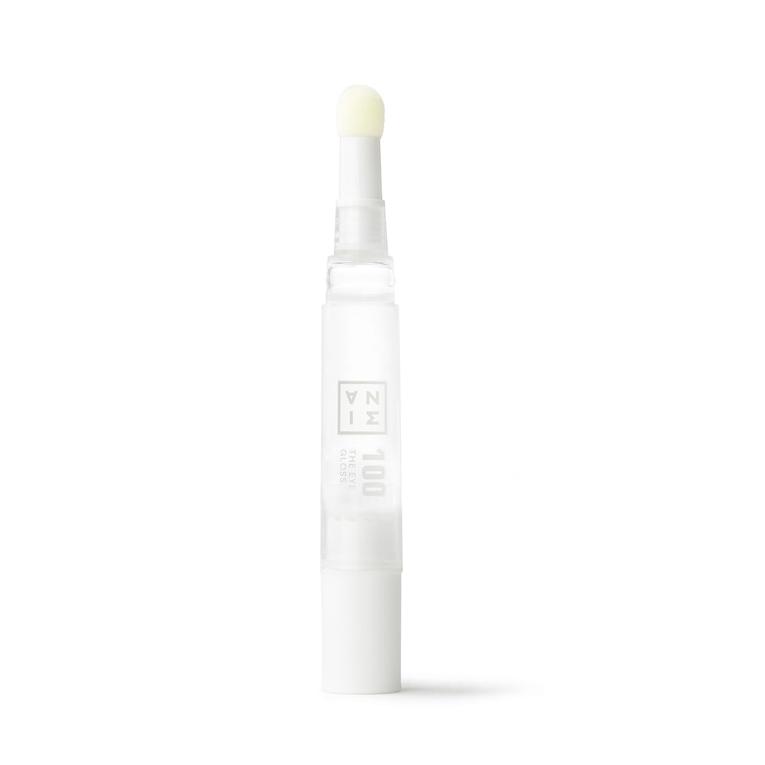 3ina makeup - vegan - cruples - the eye gloss 100 - Transparent - Eye Eyeshadow Liquid - Luminous Shine Eyes - Gloss Look - Cushion Applicator - Super Light Texture - 4 Gentle Shades