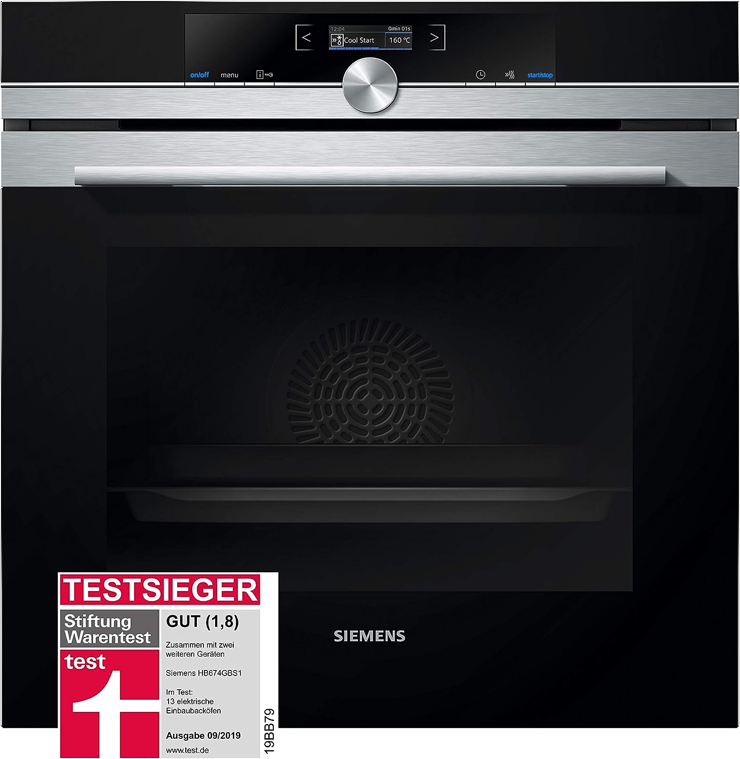 Siemens HB674GBS1 iQ700 Built-In Electric Oven / Stainless Steel / A+ / activeClean Automatic Self-Cleaning / coolStart - No Preheating / Oven Door with SoftMove for Dampened Opening and Closing
