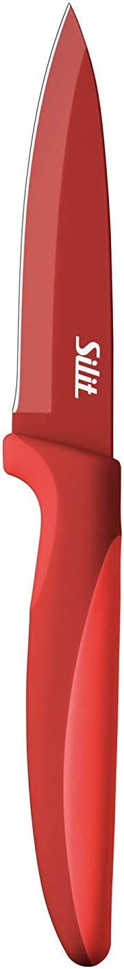 Silit 2144286868 Colorino Utility Knife Blade length: 9 cm Rustproof Plastic Handle, Steel, Red