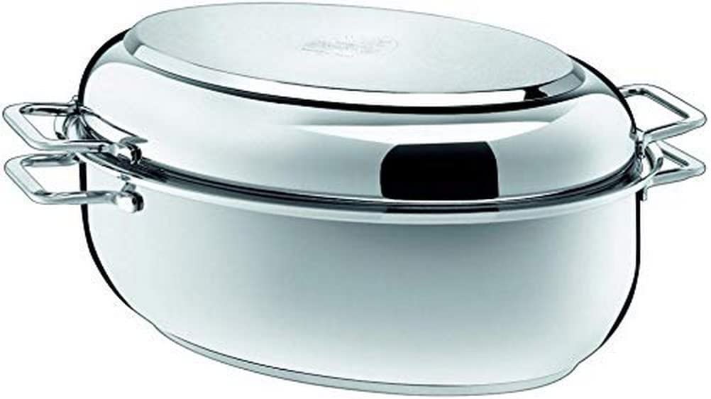 Silit 3038622211 Roaster 38 x 26 cm Oval with Lid Stainless Steel