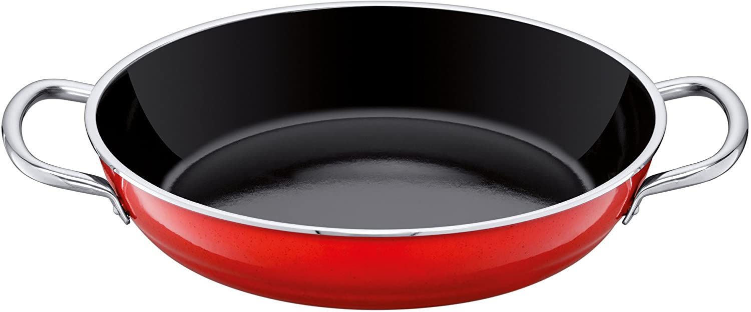 Silit frying and serving pan, braising pan, 28 cm, red