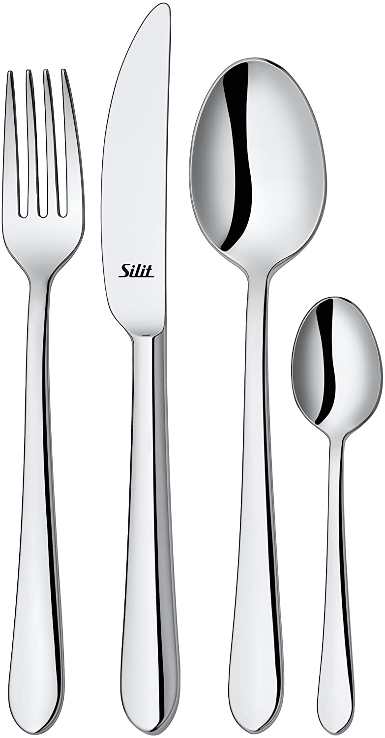 Silit Cutlery Set 24 Pieces for 6 People Midi Crominox Polished Stainless Steel