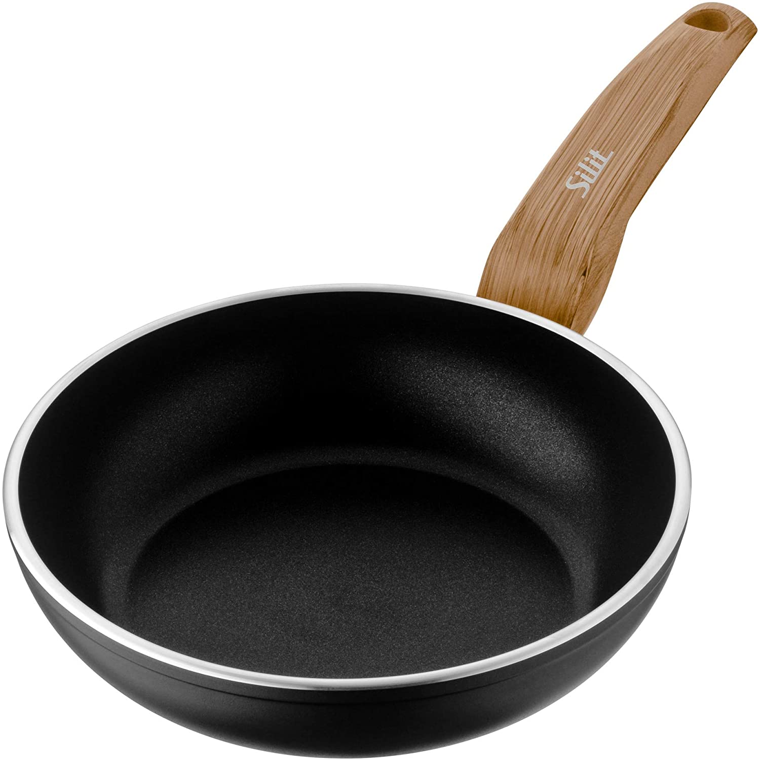 Silit Faggo Induction Frying Pan 20 cm Aluminium Coated with Plastic Handle for Gentle Frying
