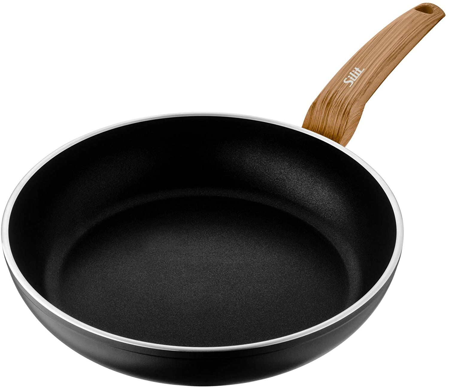 Silit Faggo Induction Frying Pan 28 cm Aluminium Coated with Plastic Handle for Gentle Frying