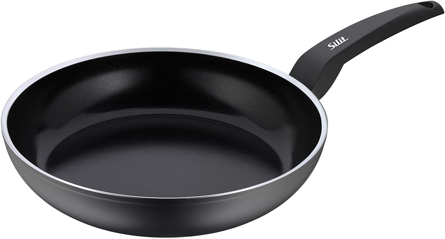 Silit Messino Frying Pan, Aluminium-Coated, Ceramic Pan, Suitable for Induction Cookers, Oven, PTFE-PFOA Free, Black
