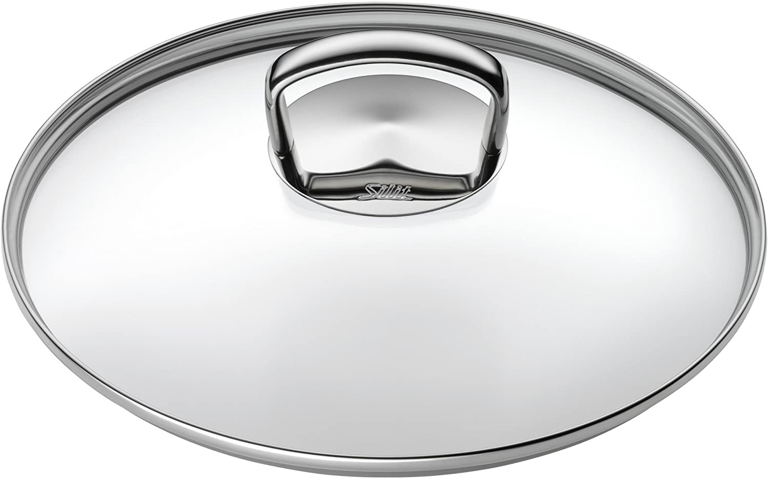 Silit Glass lid 28 cm with metal handle, lid for woks, heat-resistant glass, dishwasher safe