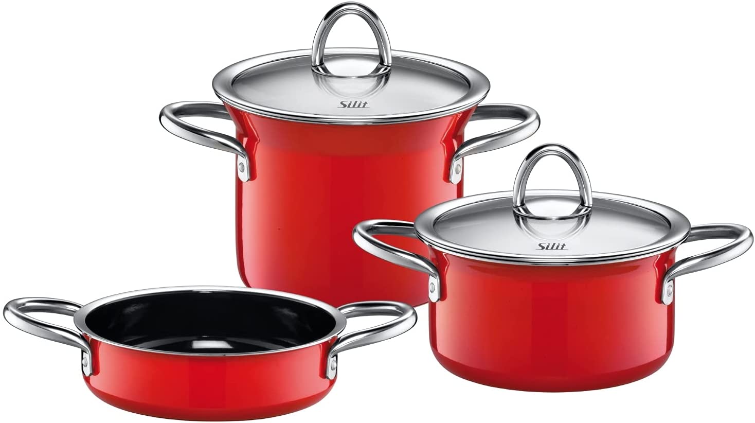 Silit Mini Max 13174812 4-Piece Cookware Set, Energy Red