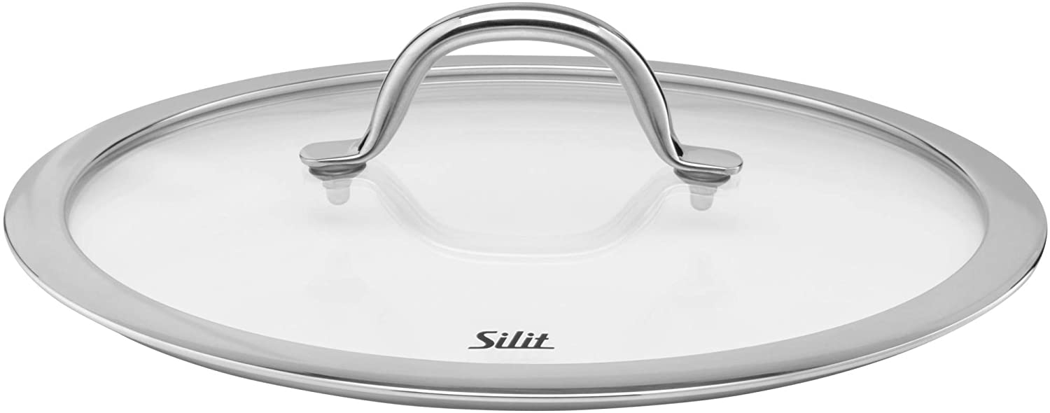Silit Passion Pot Lid 24 cm, Pan Lid, Glass Lid with Metal Handle, Heat Resistant Glass, Dishwasher Safe