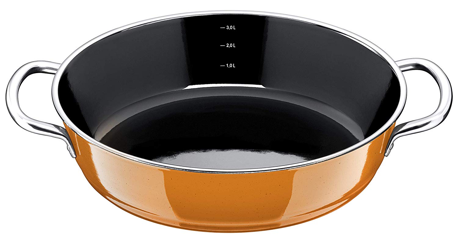 Silit Passion Orange Sauté Pan With Glass Lid Diameter 28 Cm Silargan Funct