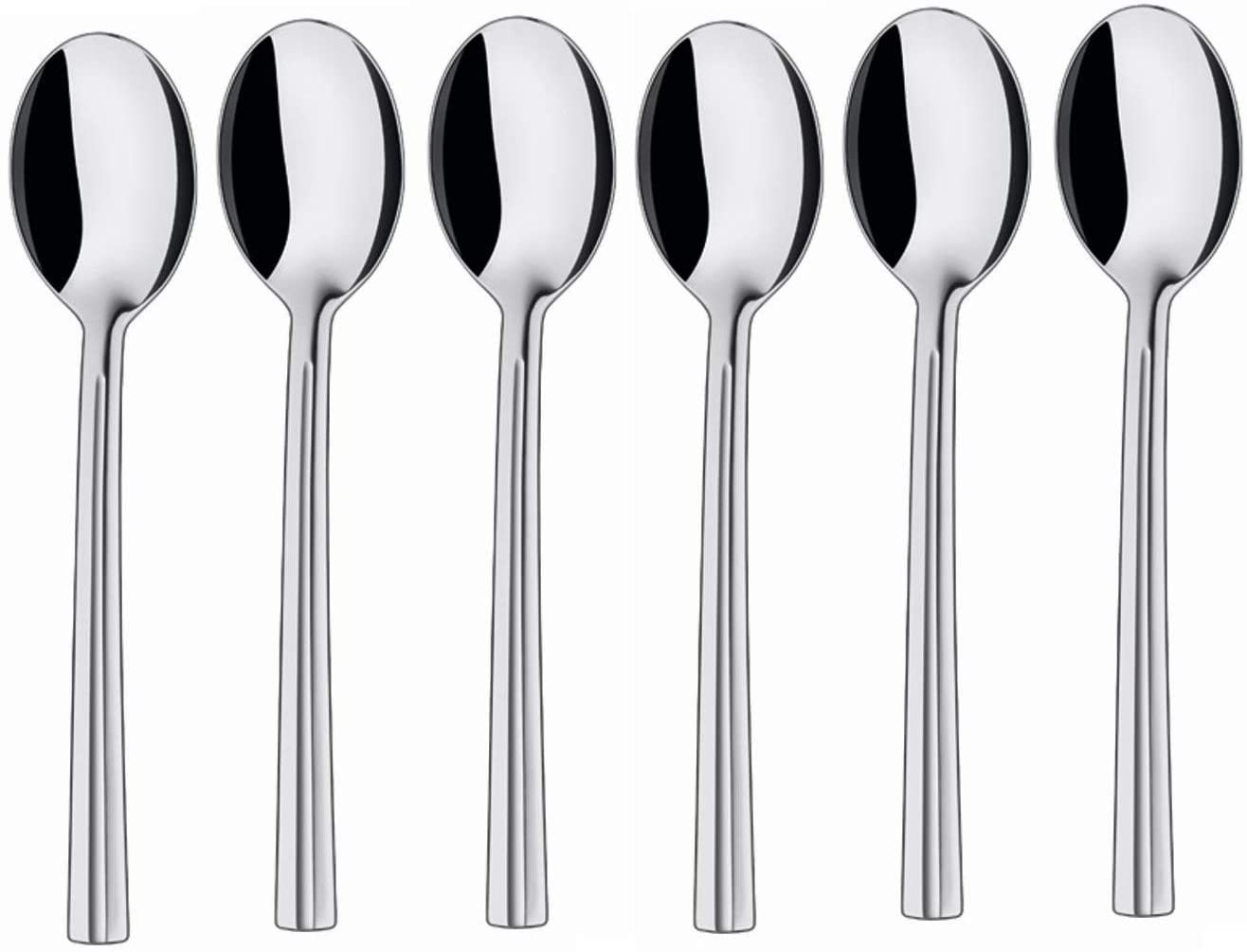 Silit Teaspoons Set of 6 Cover Crominox Stainless Steel 18/10 POLISHED STAINLESS STEEL
