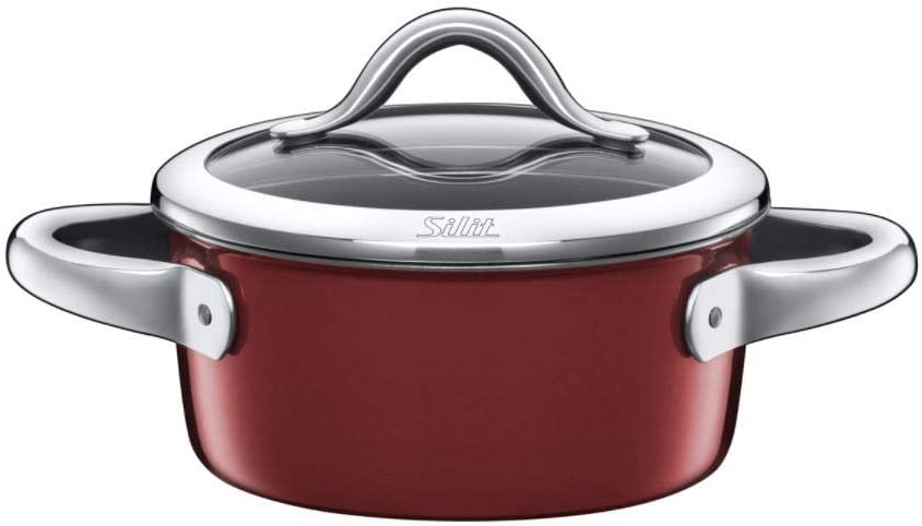 Silit Vitaliano Rosso Cooking Pot with Glass Lid