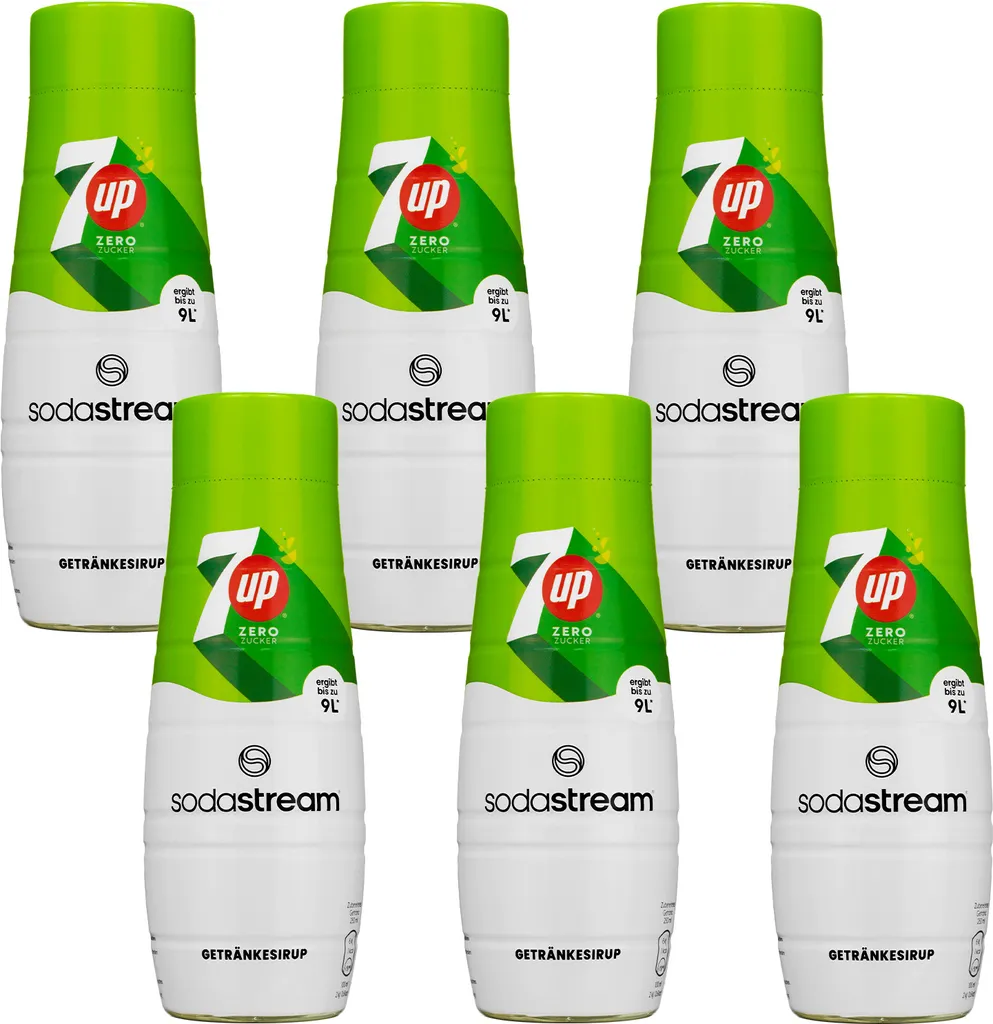 Sirup für SodaStream 7UP Free Zero Sugar, 440ml, 6 Stück