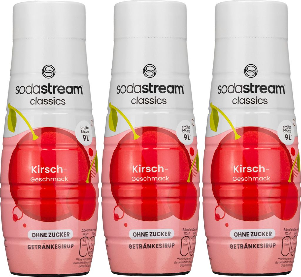 Sirup für SodaStream Cherry ohne Zucker 440 ml, 3 Stück