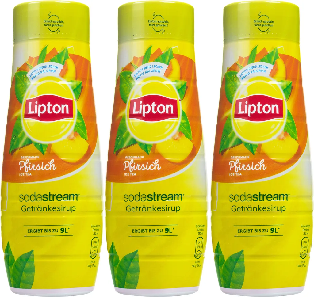 Sirup für SodaStream Lipton Eistee Pfirsich , 440ml, 3 Stück