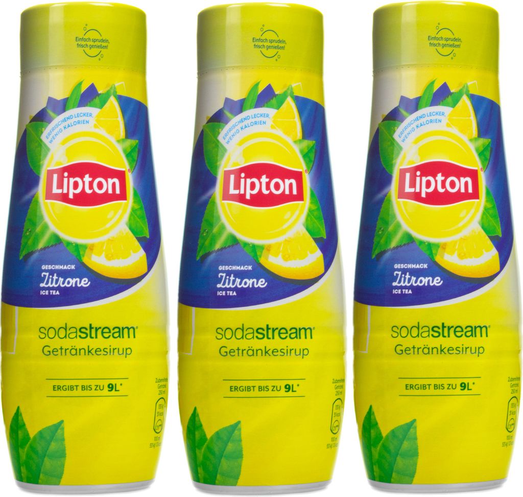 Sirup für SodaStream Lipton Eistee Zitronen 440ml, 3 Stück