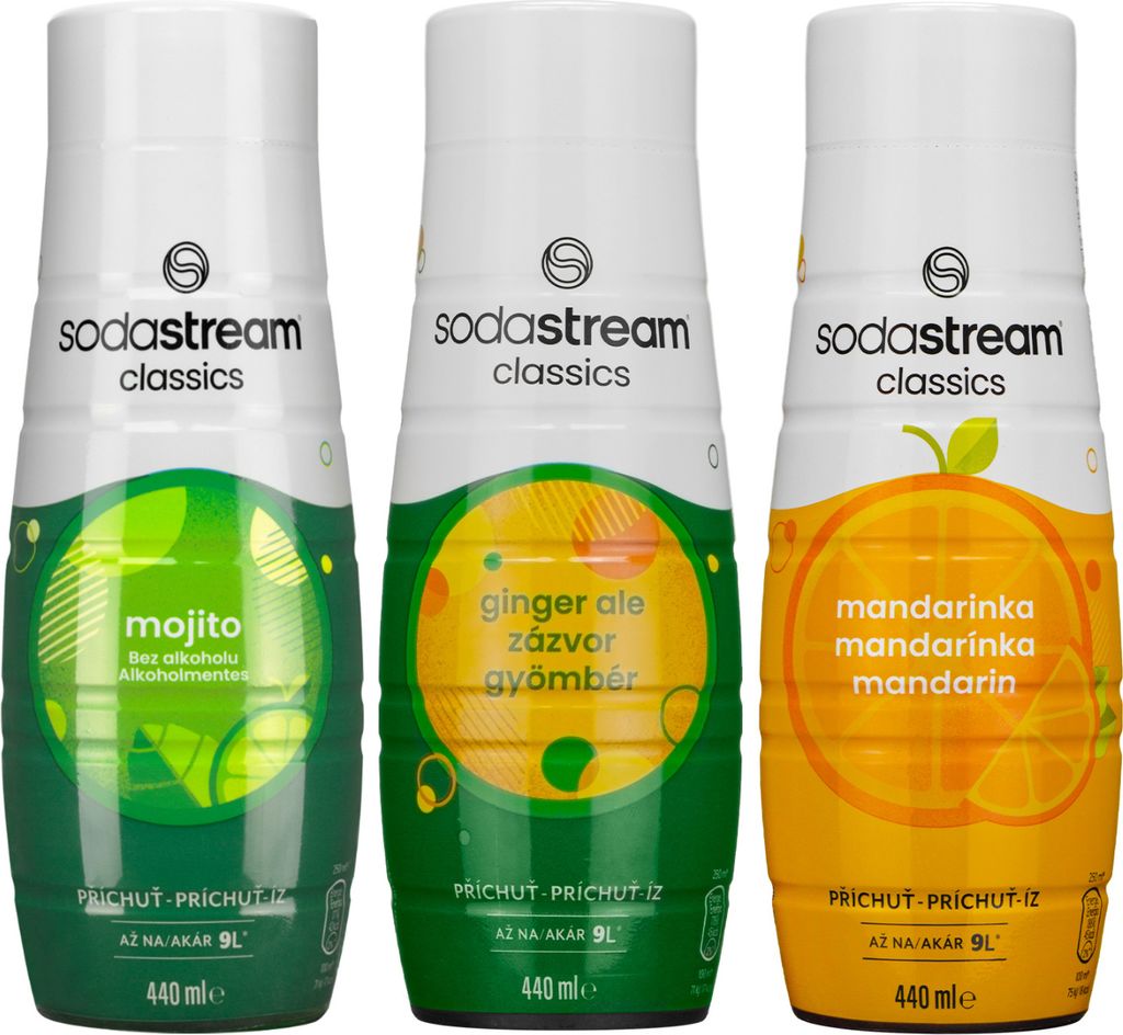 Sirup für SodaStream Mojito + Ginger Ale + Mandarin 440 ml, 3 Stück