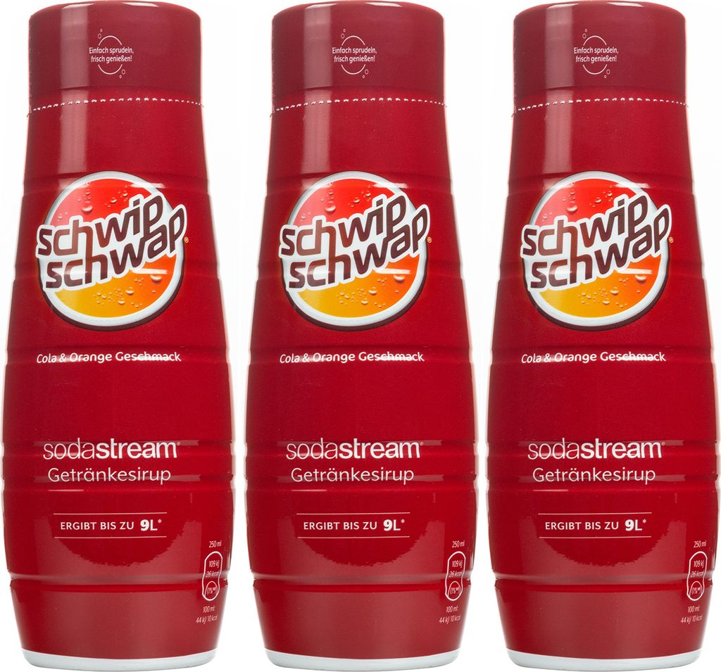 Sirup für SodaStream Schwip Cola Orange, 440ml, 3 Stück