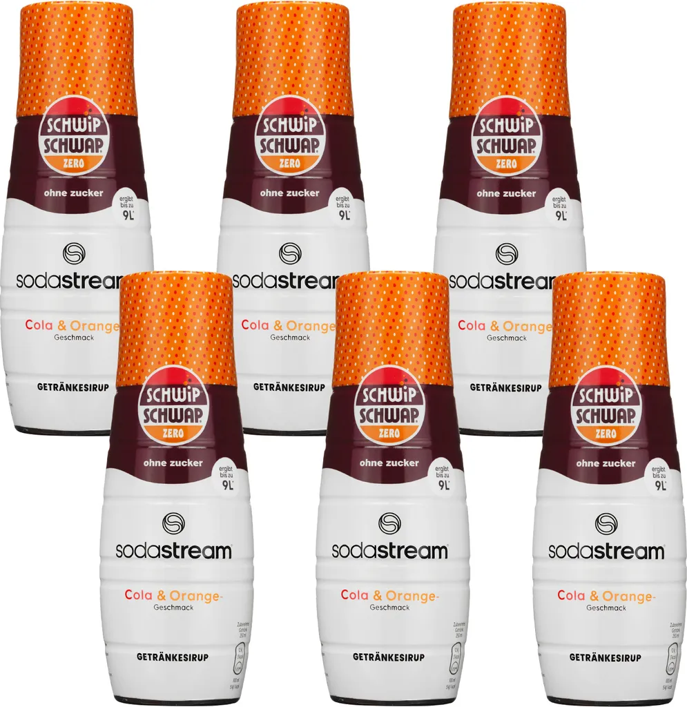 Sirup für SodaStream Schwip Zuckerfreier, 440ml, 6 Stück