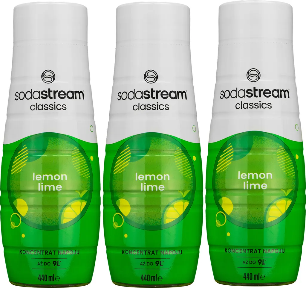 Sirup für SodaStream Zitrone-Limette 440ml, 3 Stück