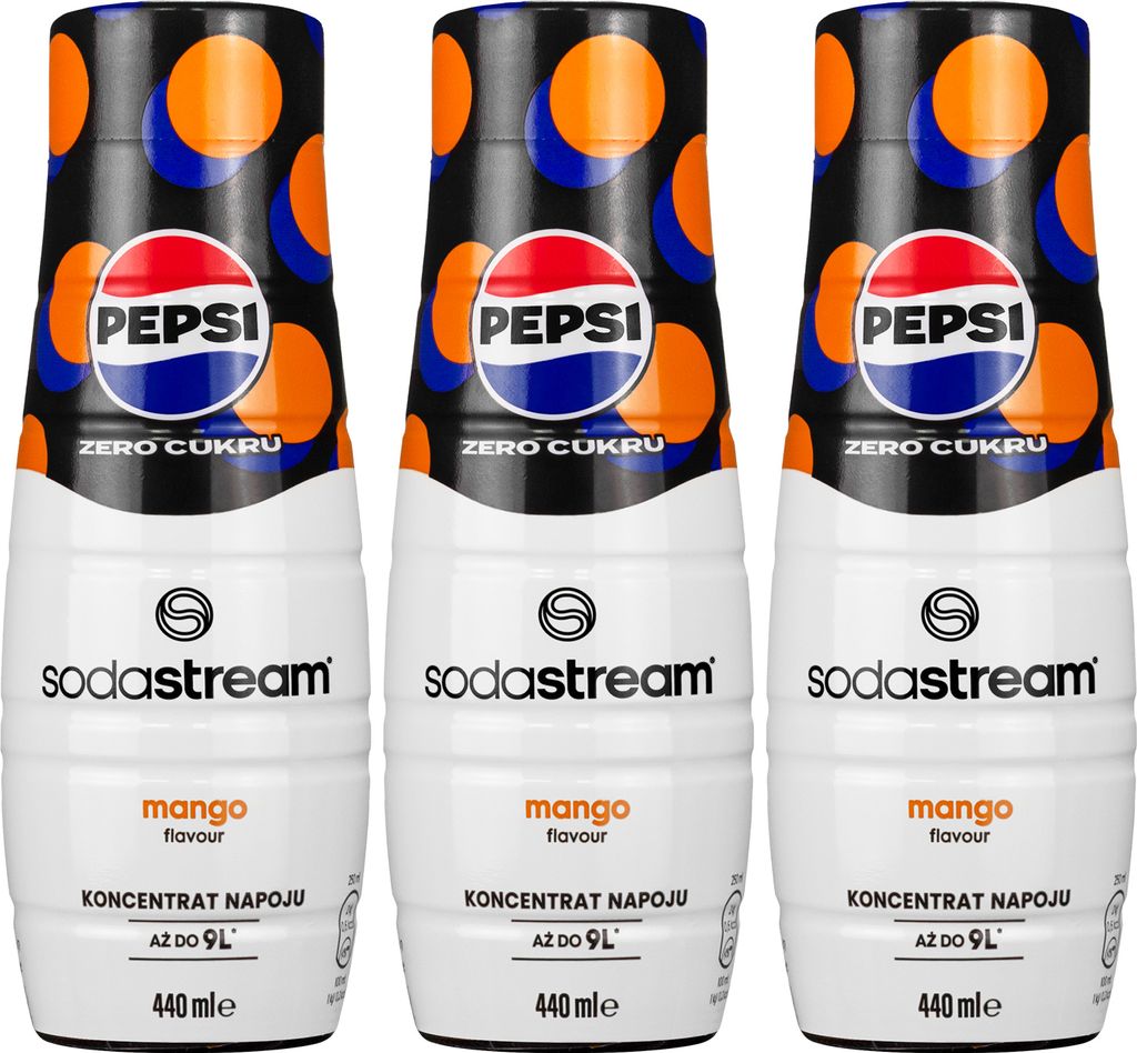 Sirup SodaStream Pepsi Max Mango 440ml, 3 Stück