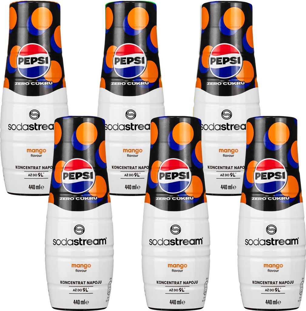 Sirup SodaStream Pepsi Max Mango 440ml, 6 Stück