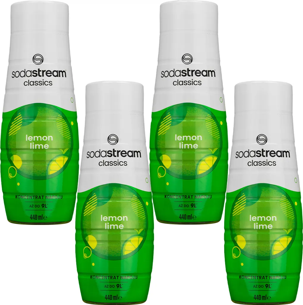Sirup SodaStream Zitronen-Limetten 440m, 4 Stück