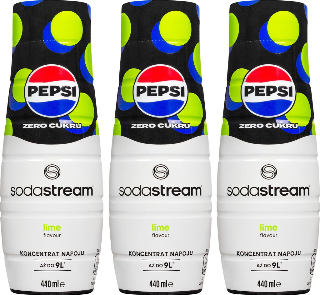 Sirups für SODASTREAM Pepsi MAX Lime , 440ml, 3 Stück