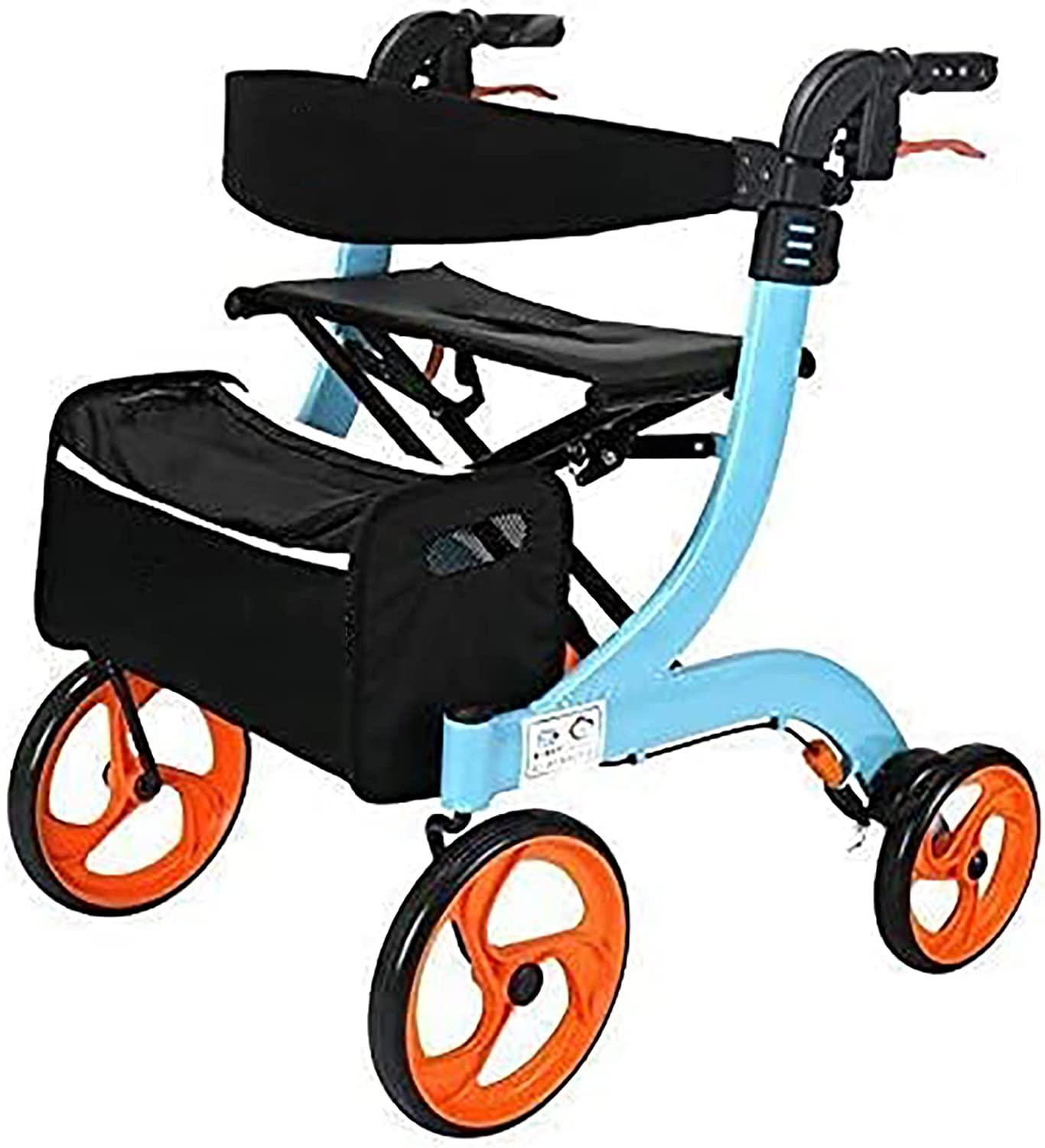 Better Angel HM Foldable and Lightweight Rollator - Easy to Fold, Rollator Foldable and with Seat, Foldable Walking Aid, Lightweight Rollator, Lightweight Rollator