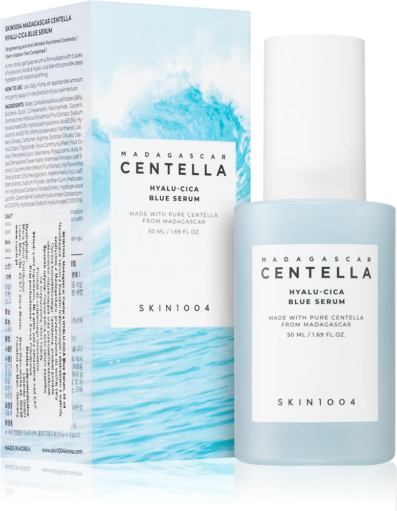 SKIN1004 Madagascar Centella Hyalu-Cica Blue Serum intensive, hydrating serum to soothe and strengthen sensitive skin