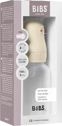 Baby bottle silicone cream, from birth, 150 ml, 1 pc