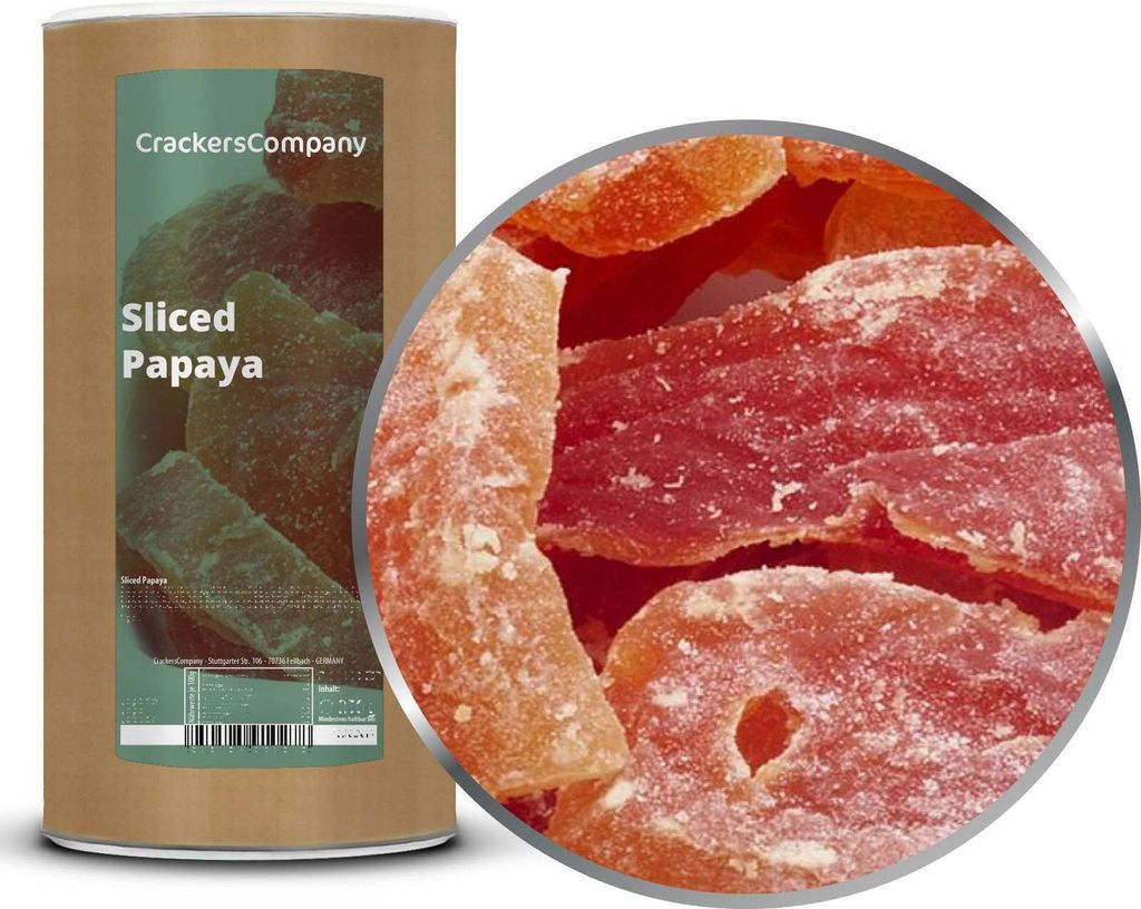 SLICED PAPAYA membrane can large 600g
