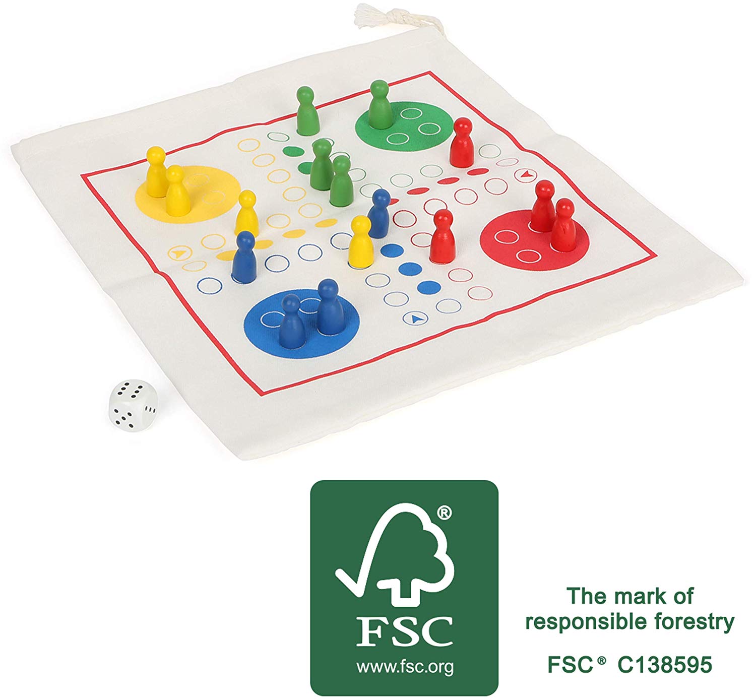 Small Foot by Legler Small Foot 12022 Ludo Wooden Board Game Fsc 100 % Certified In Practical Ba