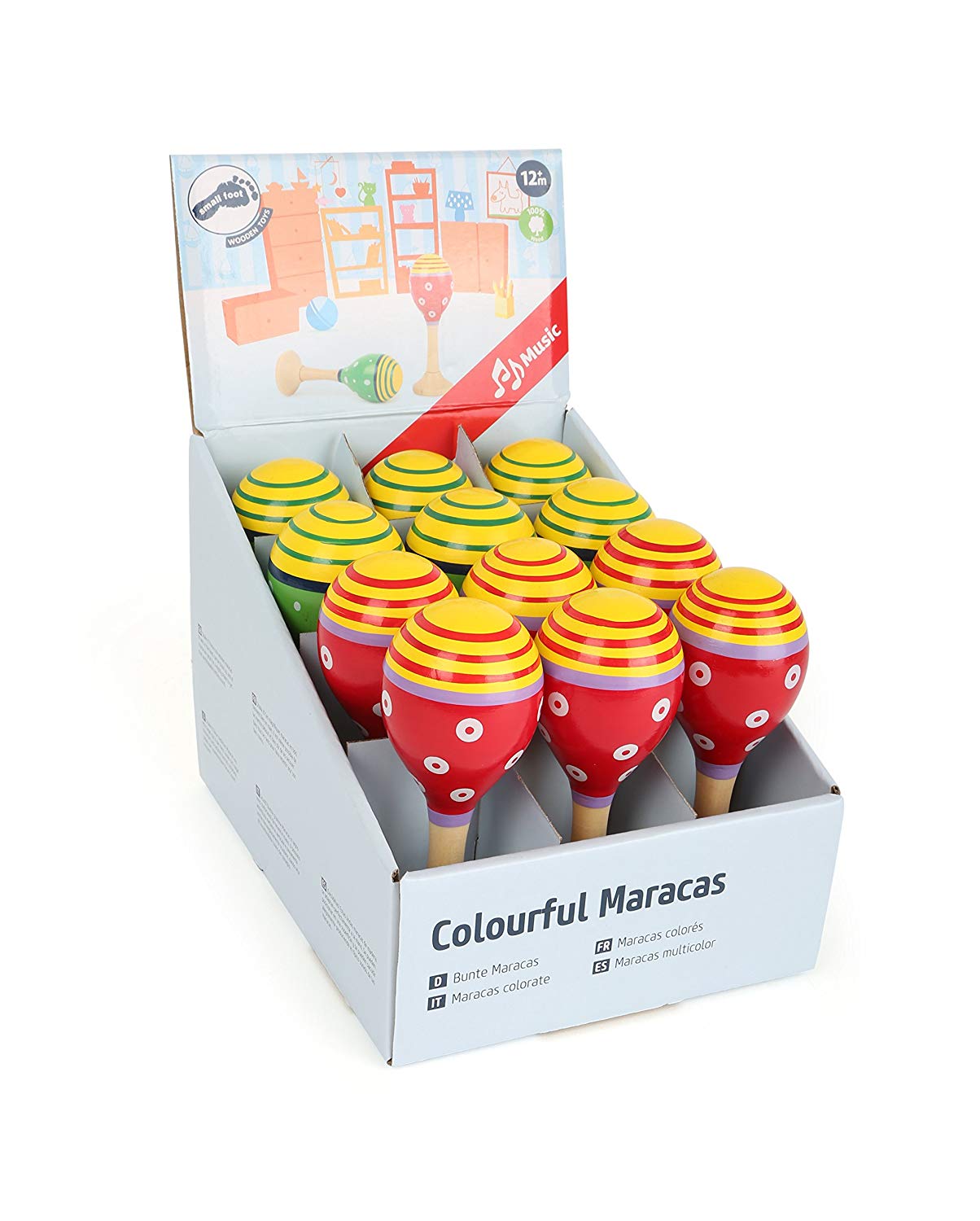 Display With Colourful Maracas Multi Coloured