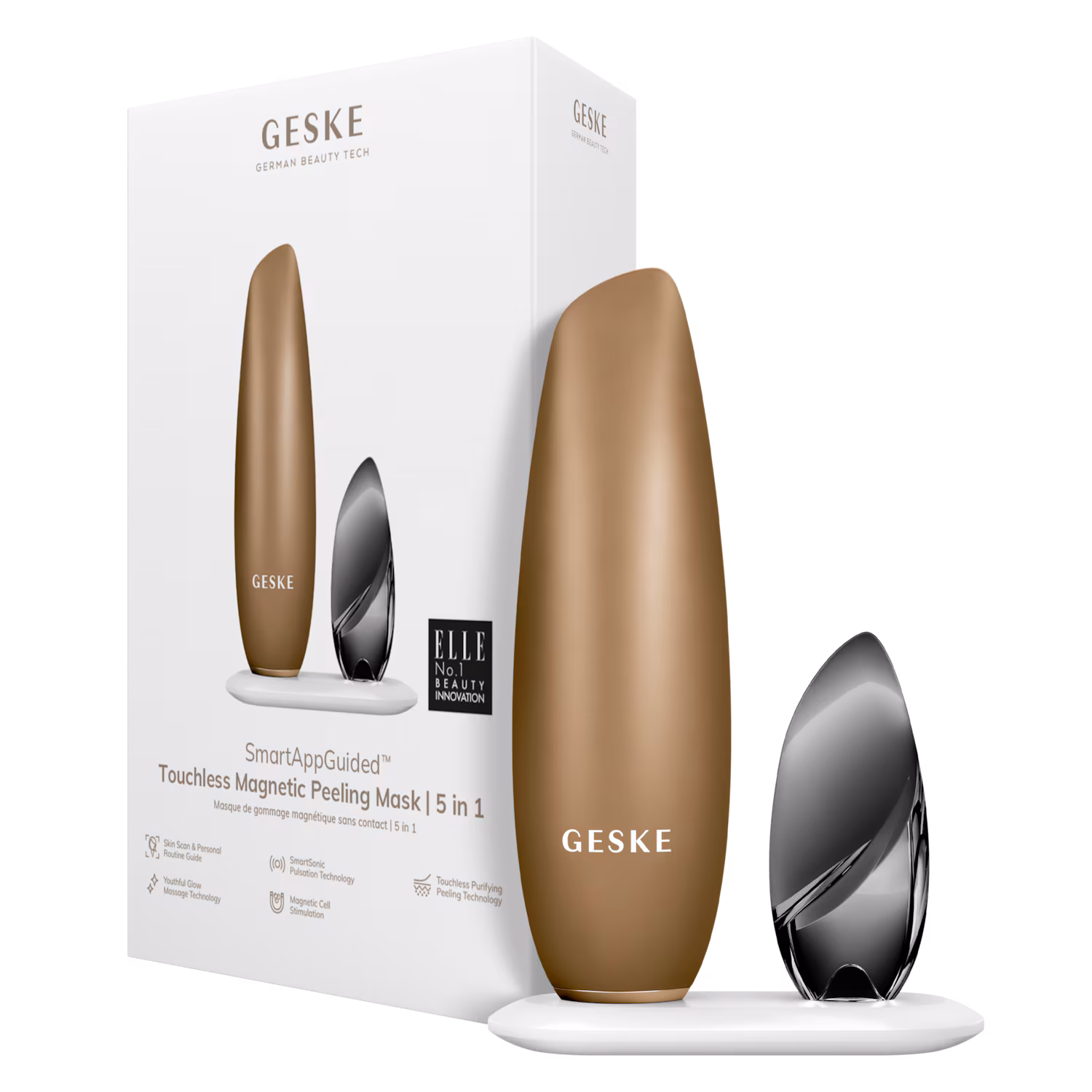 GESKE SmartAppGuided™ Touchless Magnetic Peeling Mask | 5 in 1