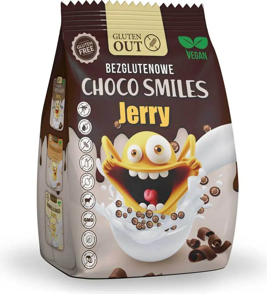 SMILES Kakao-Getreide-Crushes, glutenfrei, 375 g - JERRY GLUTEN OUT