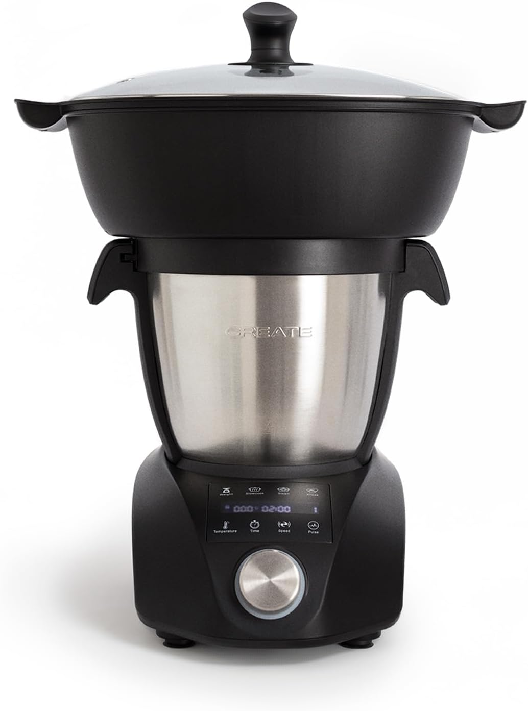 CREATE Chefbot Compact Connect 3.5L Intelligent Multifunction Food Processor with Steamer Basket, Built-in Scale, 24 Automatic Programmes, 10 Speeds + Turbo Function