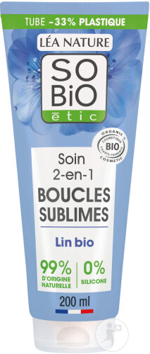 SoBio Étic 2in1 Care Sublimes Boucles Lin Et Vitamine F Bio Tube 200ml